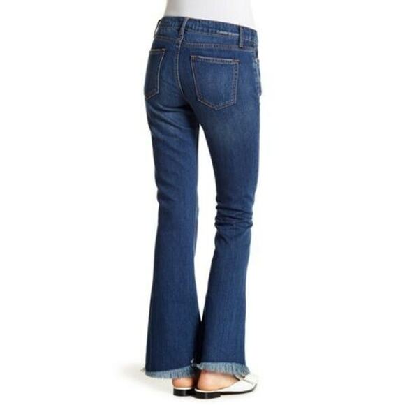 CURRENT/ELLIOTT The Flip Flop boot cut raw hem blue jeans in Westry Size 24 NEW - Picture 3 of 9